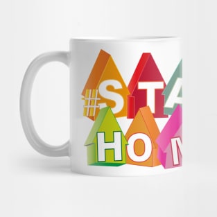  Stay home typography Mug